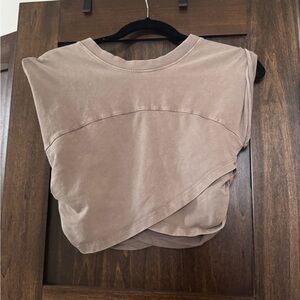 Free People Tan Crop Top